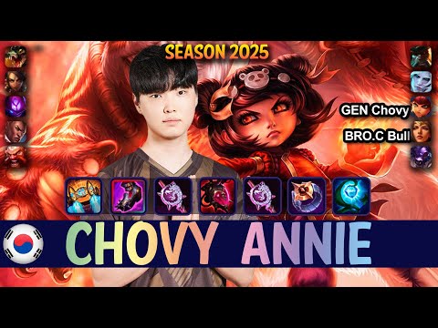 GEN Chovy ANNIE vs MALZAHAR Mid - Patch 25.15 KR Ranked | lolrec