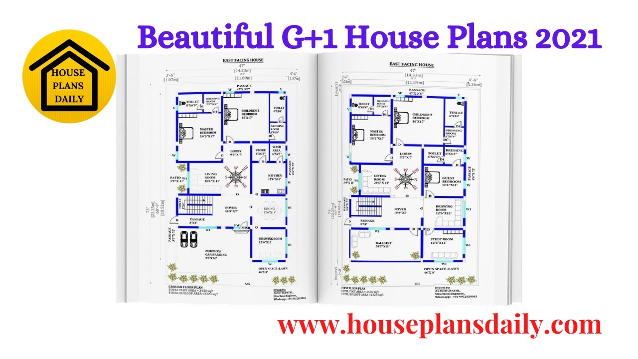 Beautiful G+1 House Plan Designs | House Plans Daily