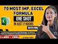 70 Most Important MS Excel Formula One Shot In Just 2 Hours MS Excel Formula Tips Tricks 2025