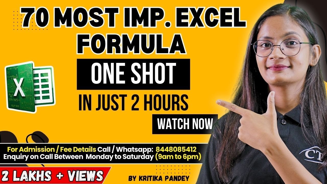 70 Most Important MS Excel Formula One Shot in Just 2 Hours | MS Excel Formula Tips & Tricks 2025