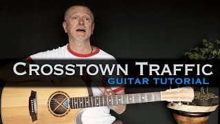 Crosstown Traffic Jimi Hendrix acoustic guitar lesson tutorial