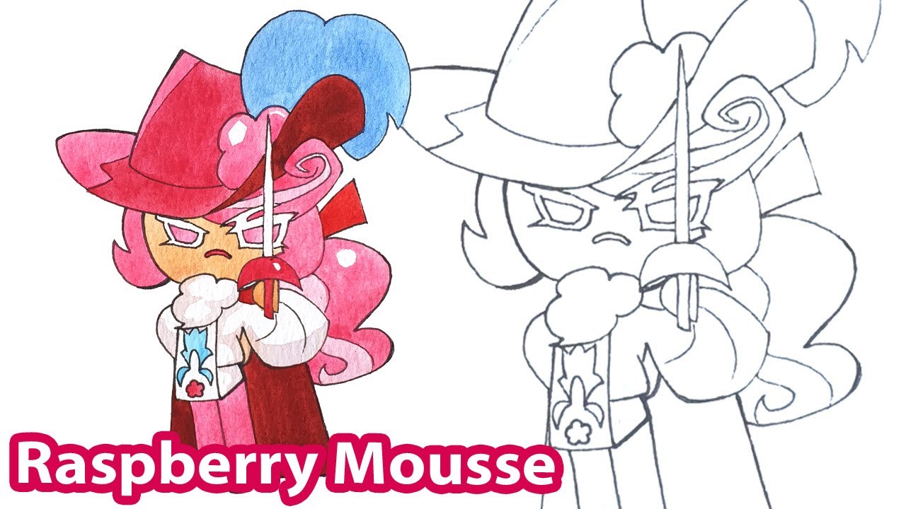 How to draw Raspberry Mousse Cookie | Cookie Run Kingdom