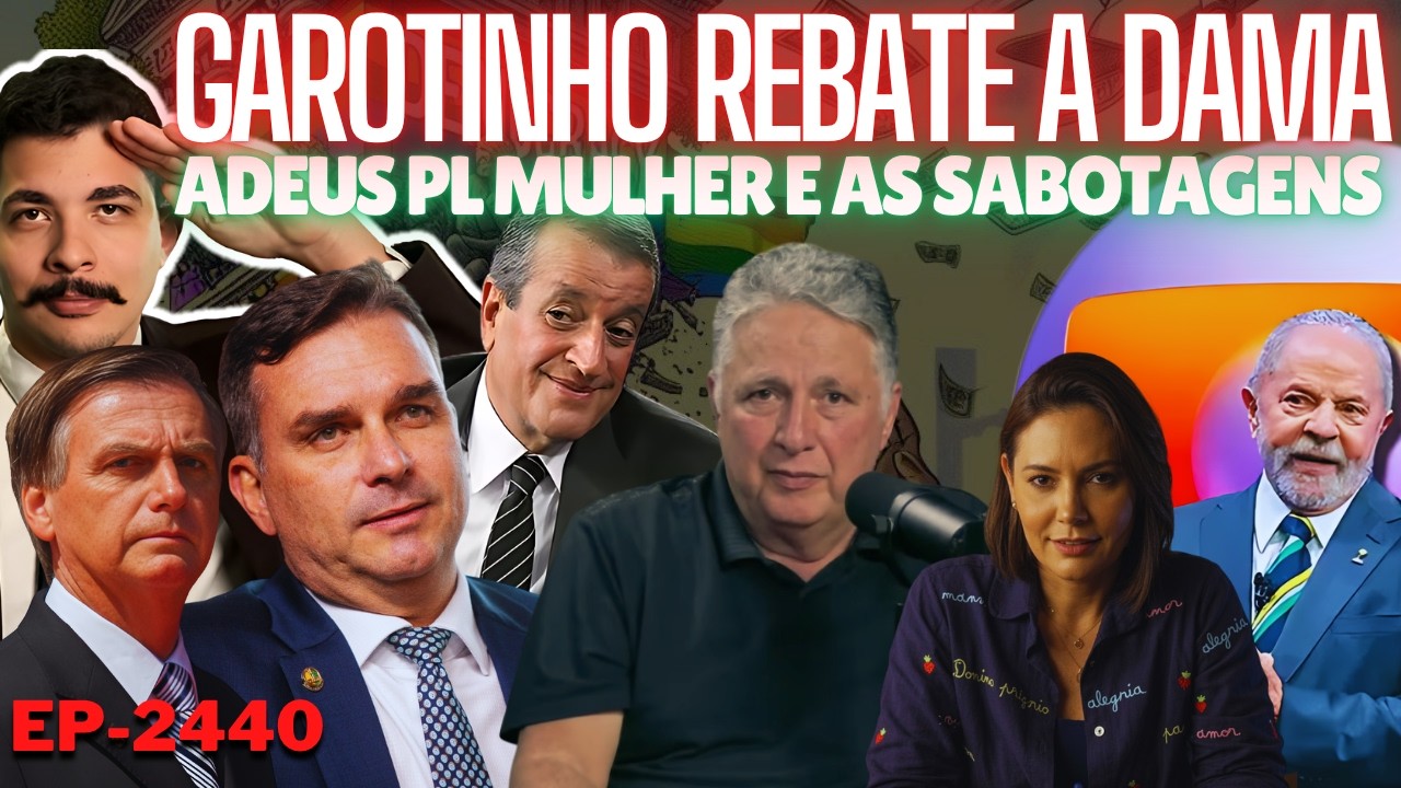 Garotinho REBATE Michelle + Adeus PL Mulher e as SABOTAGENS + Lula DERRAMA $ Em PUBLICIDADE.