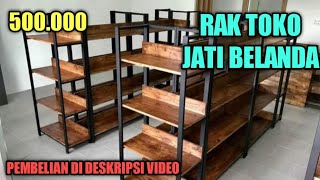 Rak Minimarket Jati Belanda | Rak Toko Bahan Kayu