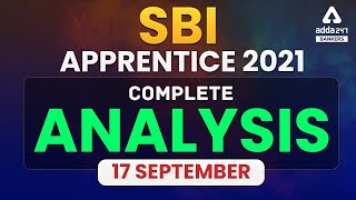 SBI Apprentice Exam Analysis 2021 (17 September, All Shifts) | SBI Apprentice Question Paper 2021