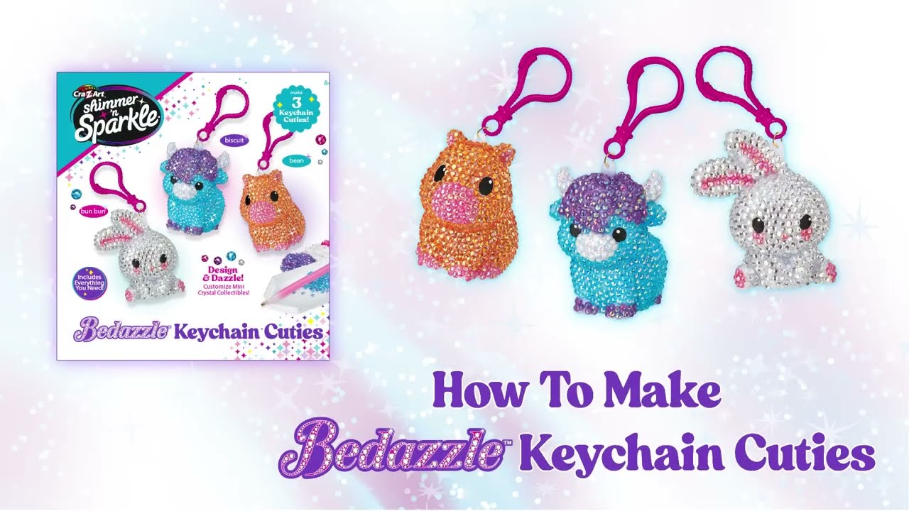Shimmer 'n Sparkle Bedazzle 3D Keychain Cuties