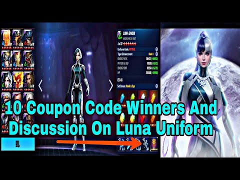 10 Coupon Code Winners & IGN Review And Luna Snow New Uniform Discussion 2021 - Marvel Future Fight