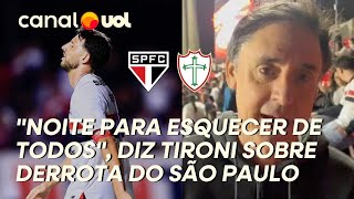 SÃO PAULO: 'NOITE PARA ESQUECER', DISPARA TIRONI SOBRE DERROTA PARA A PORTUGUESA NO MORUMBIS