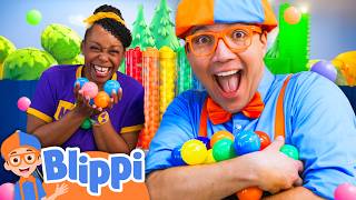 Blippi and Meekah’s Giant Color Ball Cleanup! 🔵