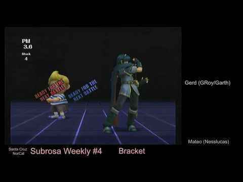 Subrosa Weekly #4 - Loser's Finals - Mateo (Lucas) vs Gerd (Marth)
