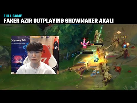 [Full game] Faker Azir outplaying ShowMaker Akali | T1 Stream Moments