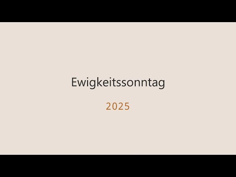 Ewigkeitssonntag - Feg Syke Live Gottesdienst am 23.11.2025