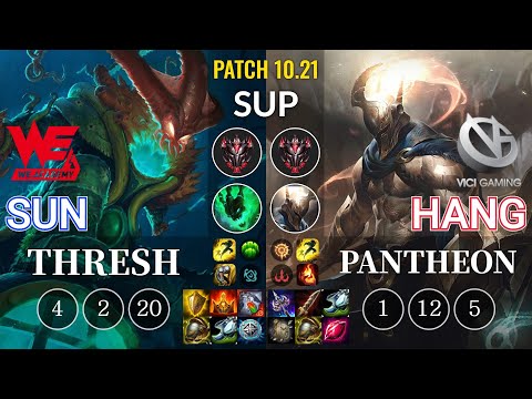 WEA Sun Thresh vs VG Hang Pantheon Sup - KR Patch 10.21