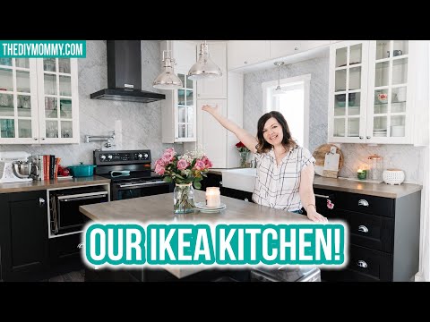 Part of a video titled DIY IKEA Kitchen Review 7 Years Later! Did it last? | The DIY Mommy