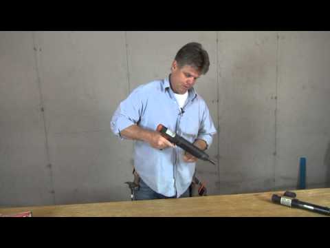 Fastening basement walls to concrete floor with a Ramset Gun!