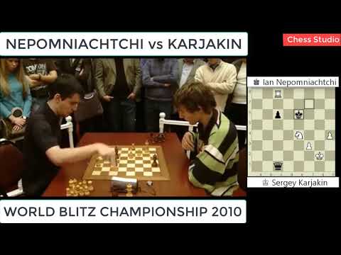 QUEEN vs ROOK AND KNIGHT!!! KARJAKIN vs NEPOMNIACHTCHI || WORLD BLITZ CHAMPIONSHIP 2010