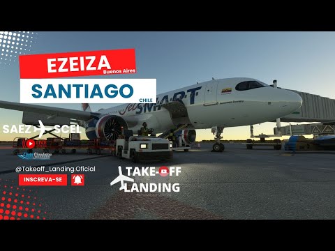 MSFS2020 Voo  Ezeiza/Buenos Aires  -  Santiago/Chile A320Neo/JetSMART