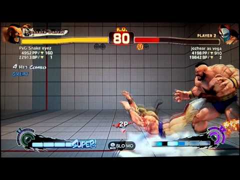 SSF4 AE:2012 PxG Snake eyez (Zangief) vs jozhear as vega (Vega)