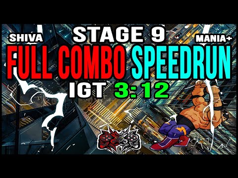 STREETS OF RAGE 4 - FULL COMBO SPEEDRUN - STAGE 9 -  MANIA+ - 3:12 - SHIVA - PERFECT - S RANK