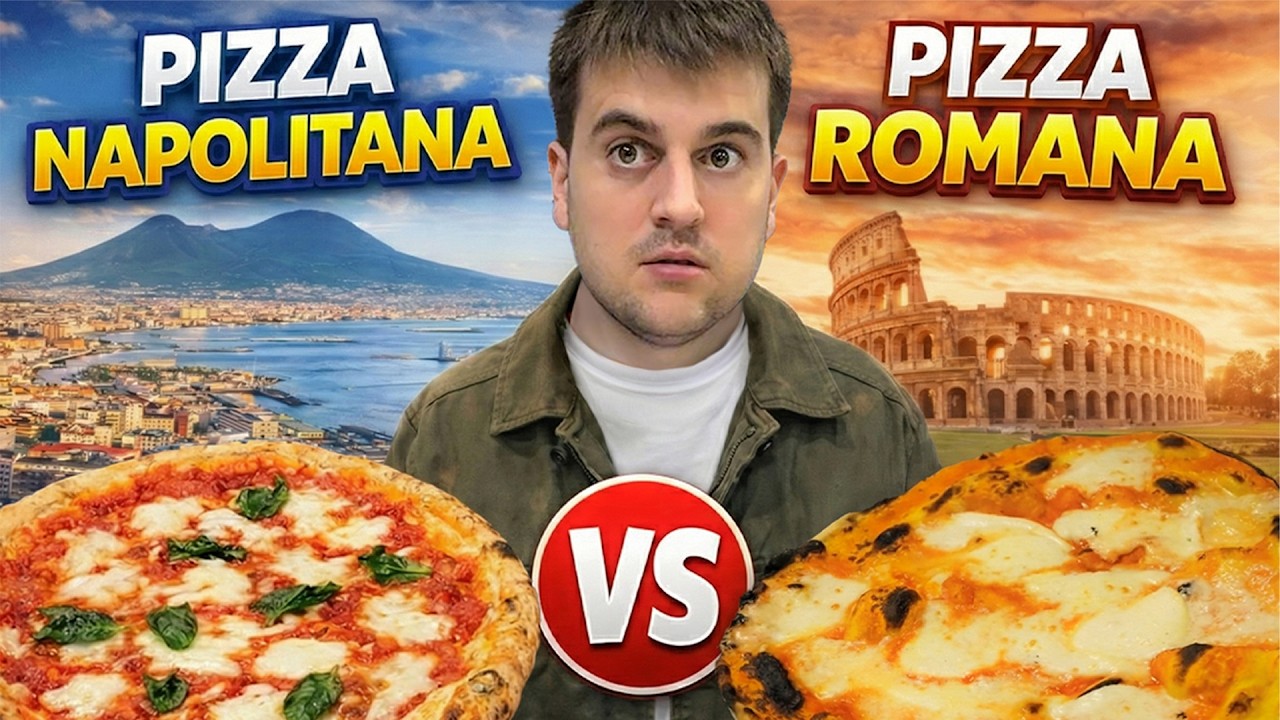 Pizza ROMANA vs NAPOLITANA 🍕 ¿Cuál es mejor?