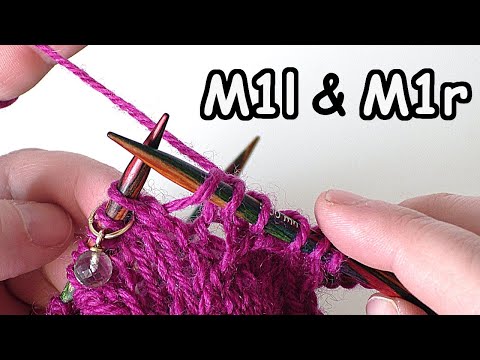 Make one left M1l and Make one right M1r | Understanding English knitting terms