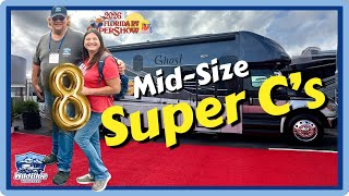 Mid-Size Super C RVs | 7 Freightliner S2RV & 1 International MV | Florida RV SuperShow Walkthroughs