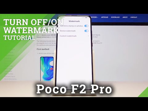 How to Turn On and Turn Off Camera Watermark in XIAOMI Poco F2 Pro - Photo Watermark