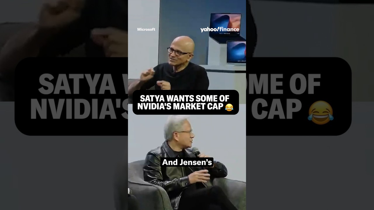 Watch Satya Nadella joke with Jensen Huang. 😂