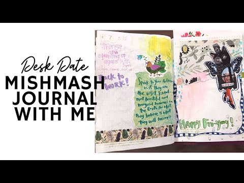 Desk Date Ep 3 - MishMash Journal With Me | Hobonichi Cousin, Traveler's Notebook, Junk Journal