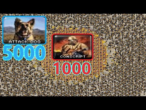 Conscripts surrounded by Allied Dogs - Red Alert 2