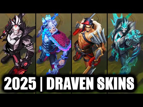 ALL DRAVEN SKINS SPOTLIGHT 2025 | League of Legends