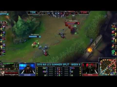 TDK vs TSM - NA LCS Summer 2015 Week 6 Day 1 - Team Dragon Knights vs Team SoloMid