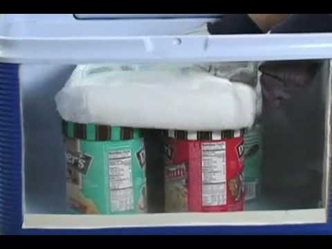 Airgas Penguin Brand Dry Ice-Packing a Cooler