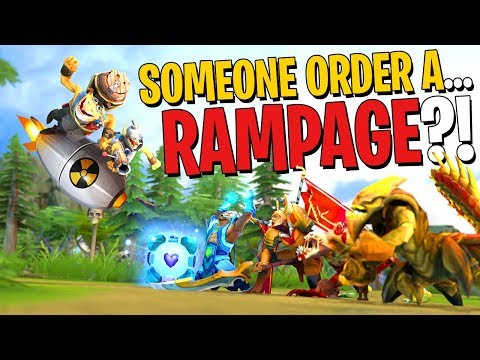 Techies Delivery! Somebody Order a RAMPAGE? - DotA 2 Funny Moments
