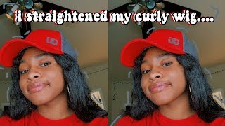 I Straightened My Curly Lace Frontal Wig