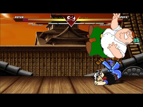PETER GRIFFIN VS POPEYE -  AMAZING EPIC FIGHT BATTLE !