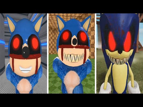 OLD vs NEW vs V2 SONIC EXE NPC TEST    JUMPSCARE  |     PIGGY UPDATE