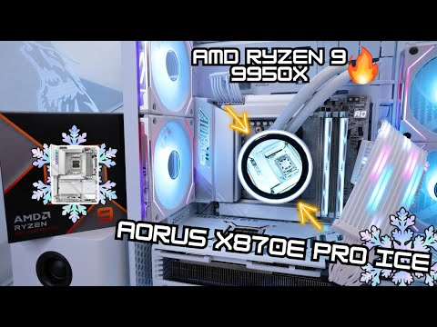 9950X + X870E AORUS PRO ICE : How to Setup your Motherboard for the best AM5 All White Build