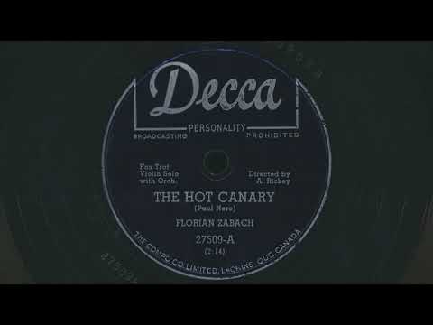 1951 FLORIAN ZABACH The Hot Canary VIOLIN Solo with AL RICKEY Orchestra - 78 RPM Record