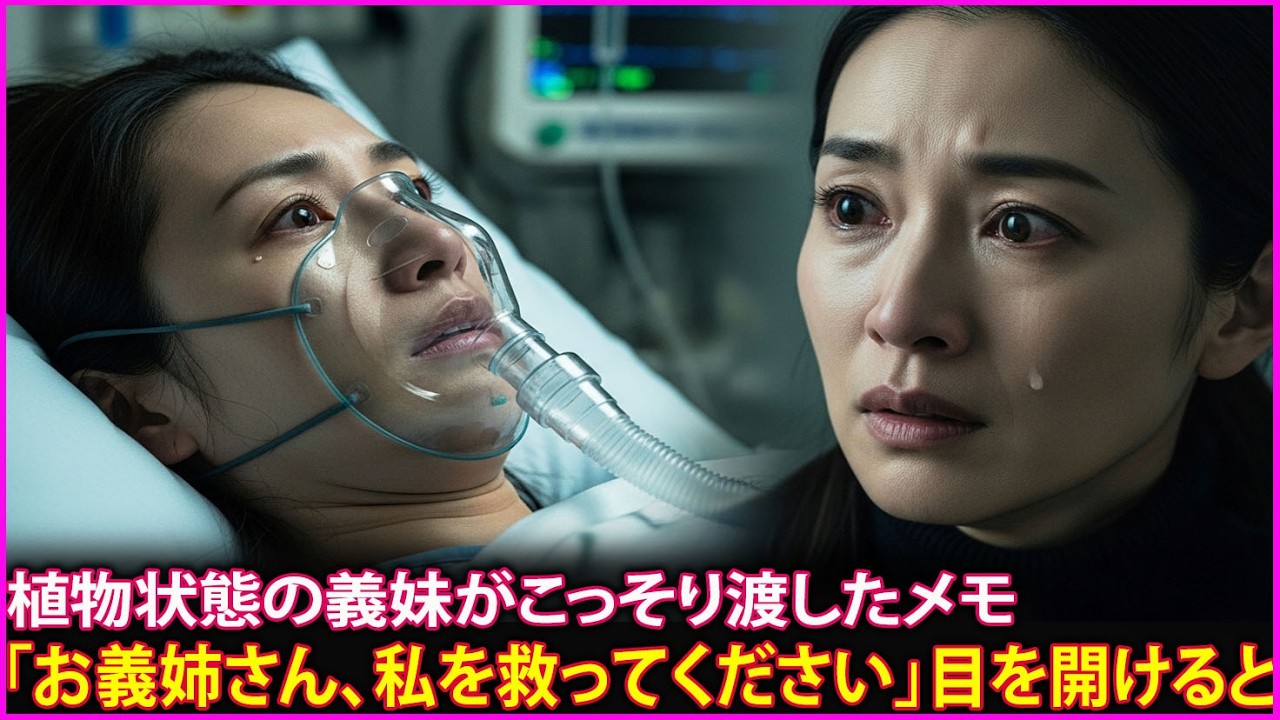植物状態の義妹がこっそり渡したメモ「お義姉さん、私を助けてください、助けてください」義妹が目を覚ますと l お便りラジオ l シニアの体験談 l 人生の体験談 l 老後の体験談