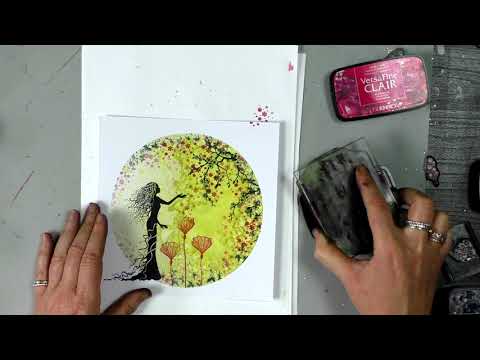 A Zamira card using the Gel Press - A Lavinia Stamps Tutorial