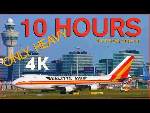 9 HOURS of Nonstop HEAVY Planespotting at Schiphol Airport (AMS) | Boeing 747, A380, 777 & More!
