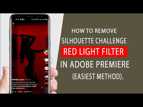 How to remove #silhouette challenge red filter in Adobe premiere (Easiest method)