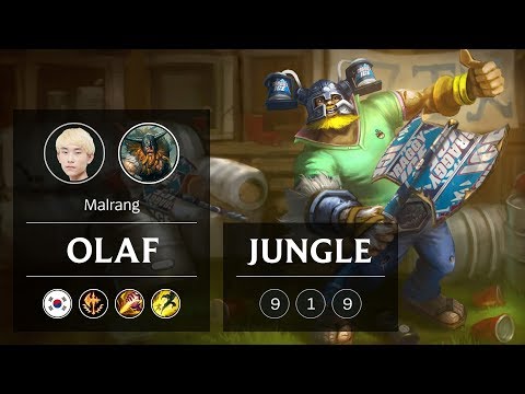 Olaf Jungle vs Vi - KR Challenger Patch 9.5