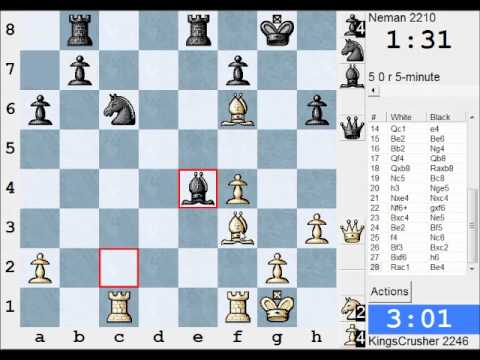 Sicilian Defense: O'Kelly variation (B28) : LIVE Blitz (Speed) Chess #902 vs Neman (2210)