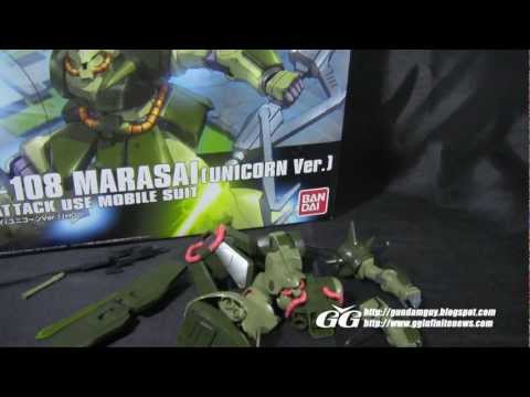 HGUC RMS-108 Marasai [Unicorn Ver.] - Unboxing & Parts