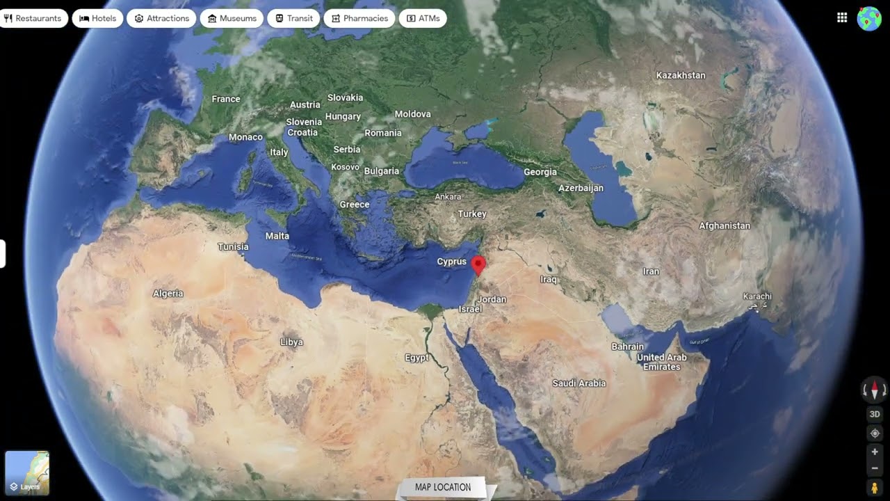 Where on the map - Lebanon