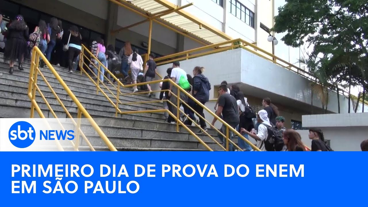Estudantes realizam 1º dia de provas do Enem | #SBTNewsnaTV (04/11/24)