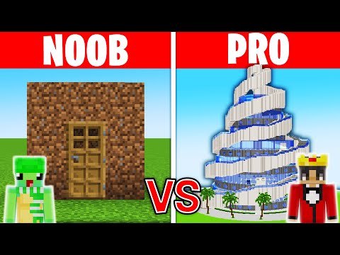 MongoTV - NOOB vs HACKER: I Cheated in a Build Challenge (Minecraft)