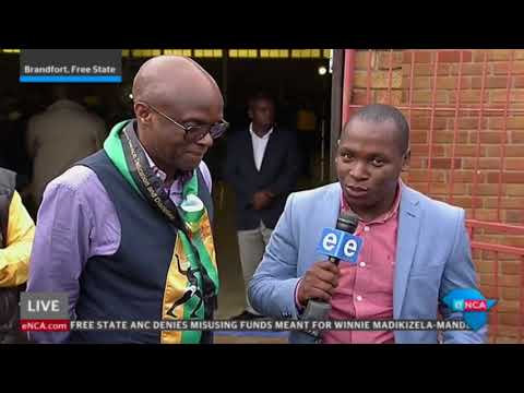 Gwede Mantashe speaks to eNCA at Brandfort memorial